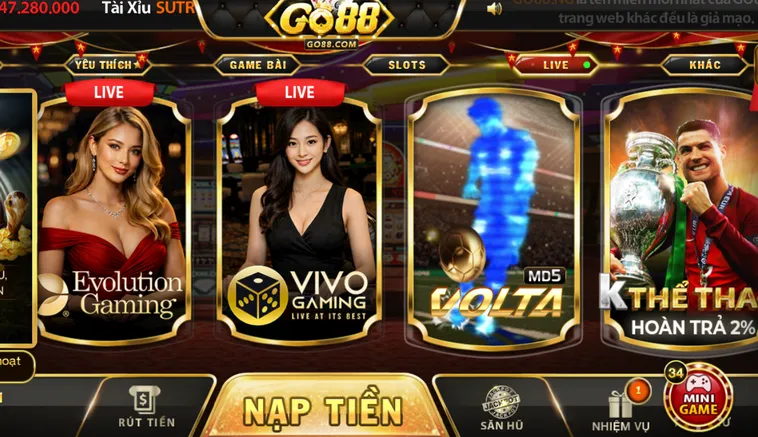 Casino Online Go88 Thiên Đường Đánh Bài Đổi Thưởng Đẳng Cấp Quốc Tế