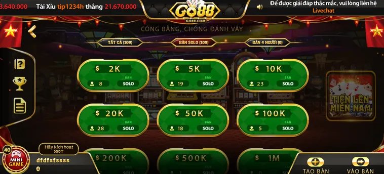 Trải Nghiệm Tiến Lên Miền Nam Tại Go88 Với Những Ván Bài Đấu Trí Kịch Tính