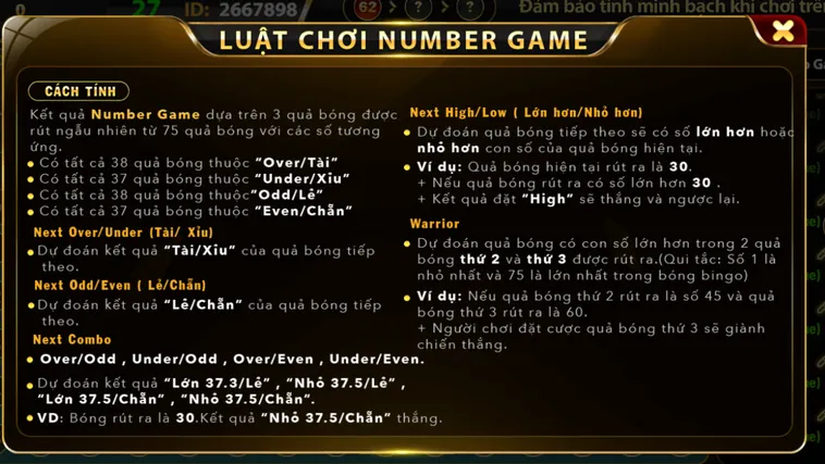 Number Game Tại Go88 Bí Quyết Chinh Phục Tỷ Lệ Thưởng 1 Ăn 70 Cực Khủng