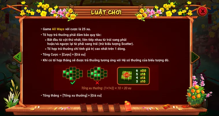 Luật chơi nổ hũ sắc xuân chợ tết tại Go88.