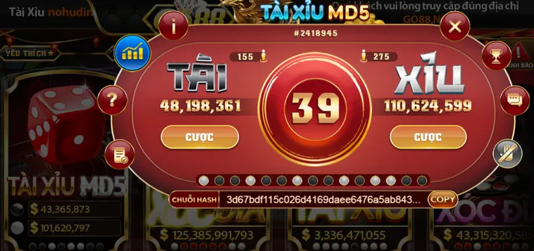 Casino Tài Xỉu MD5 Tại Go88 Công Nghệ Minh Bạch Tuyệt Đối 2026