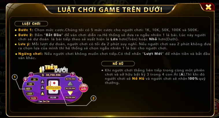 Bí Quyết Chinh Phục Minigame Trên Dưới Tại Go88 Cho Tân Thủ