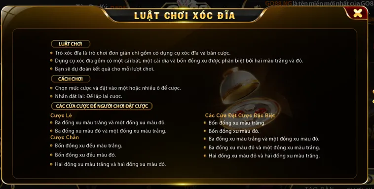 Hướng Dẫn Chơi Casino Xóc Đĩa Tại Go88 Với Tỷ Lệ Thắng Cao Nhất